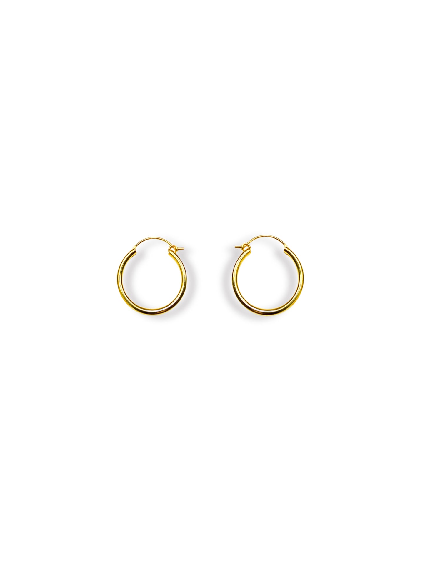 18K Gold plated sterling silver small hoop earrings