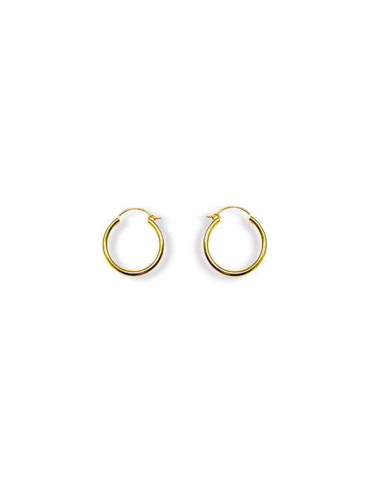 18K Gold plated sterling silver small hoop earrings